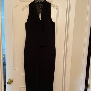 Black sleeveless jumpsuit
